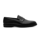 Men's leather slip on moccasin - Black