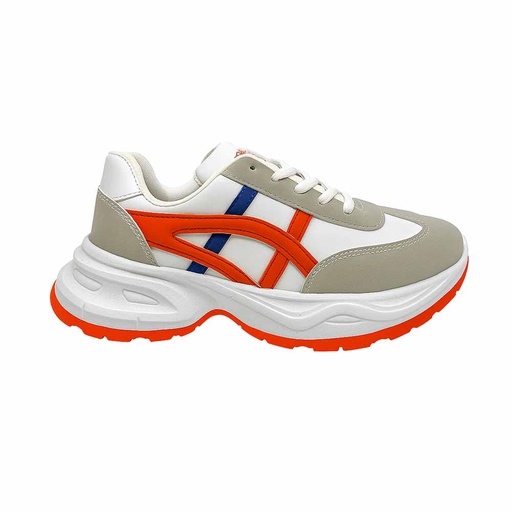 Women sneakers - White*Orange