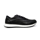 Men's Genuine Leather Sneakers - Black