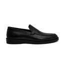 Men's Plain Leather Moccasin - Black