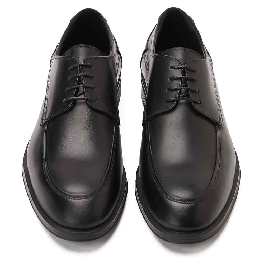 Genuine leather men casual shoe - Black2