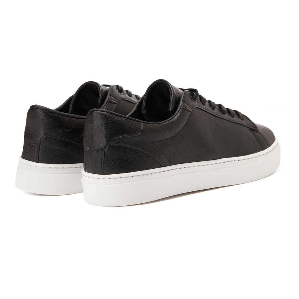 Men's lace-up basic sneakers - Black