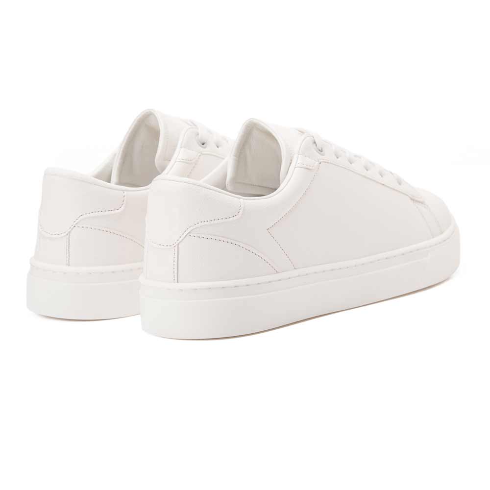 Men's lace-up basic sneakers - White