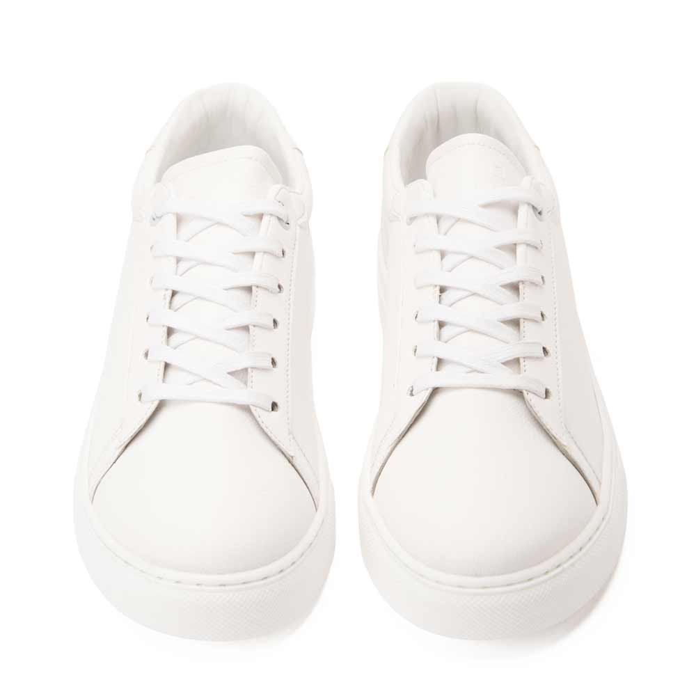 Men's lace-up basic sneakers - White2