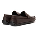 Men summer leather moccasin - Brown