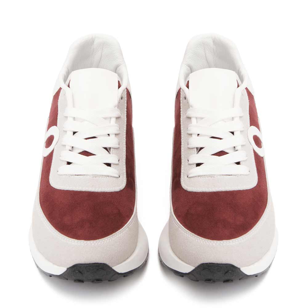 Women's stylish sneakers - Grey*Maroon2