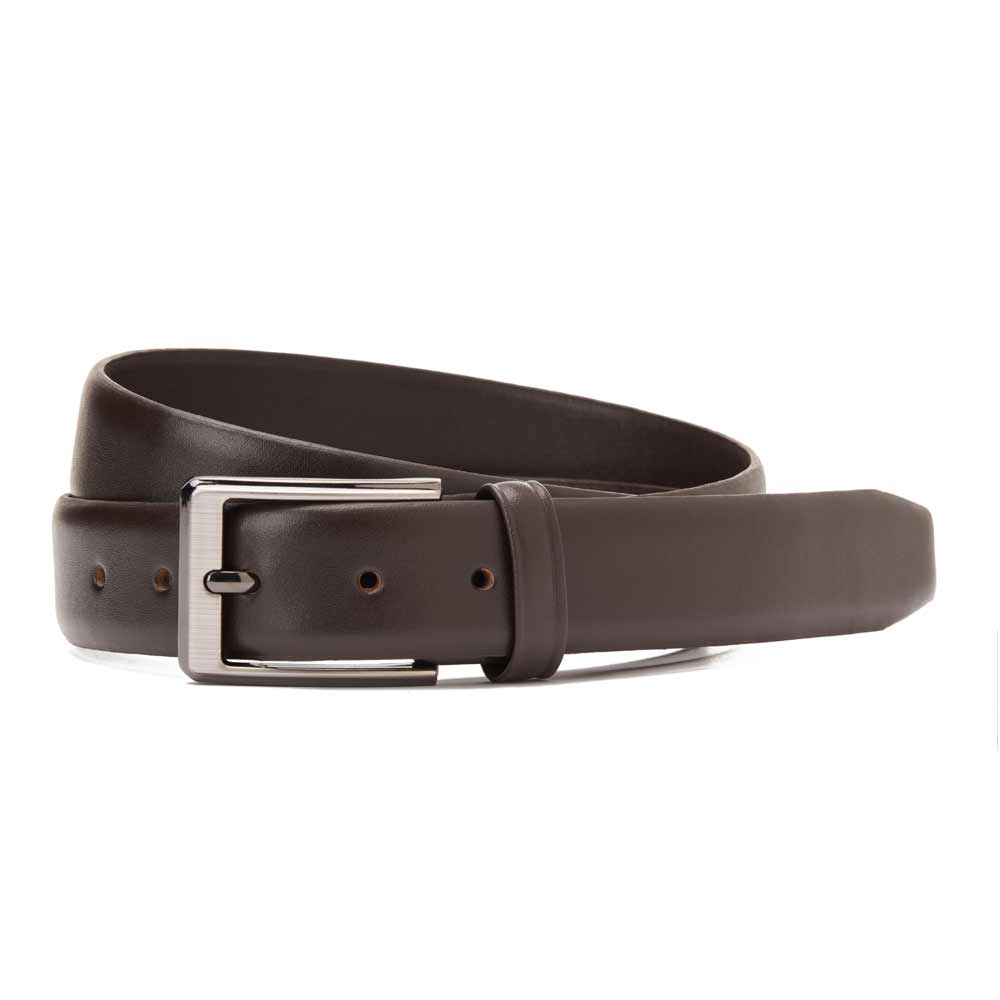 Men's classic leather belt - Brown
