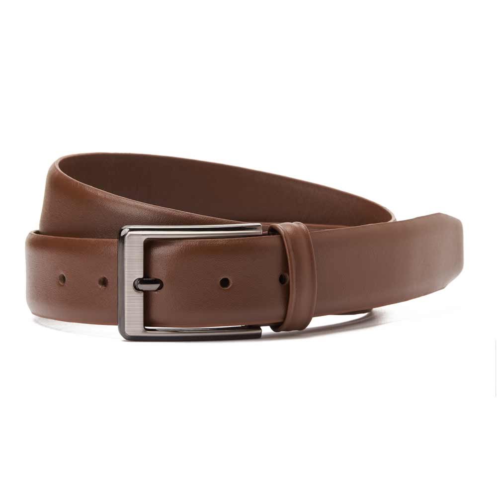 Men's classic leather belt - Havana
