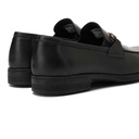 Men leather slip on loafer shoes - Black1