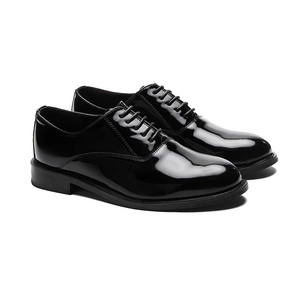 Men Glossy Shoes - Black