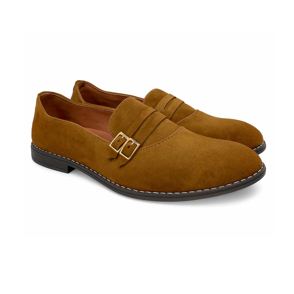 Men chamois loafers - Havana