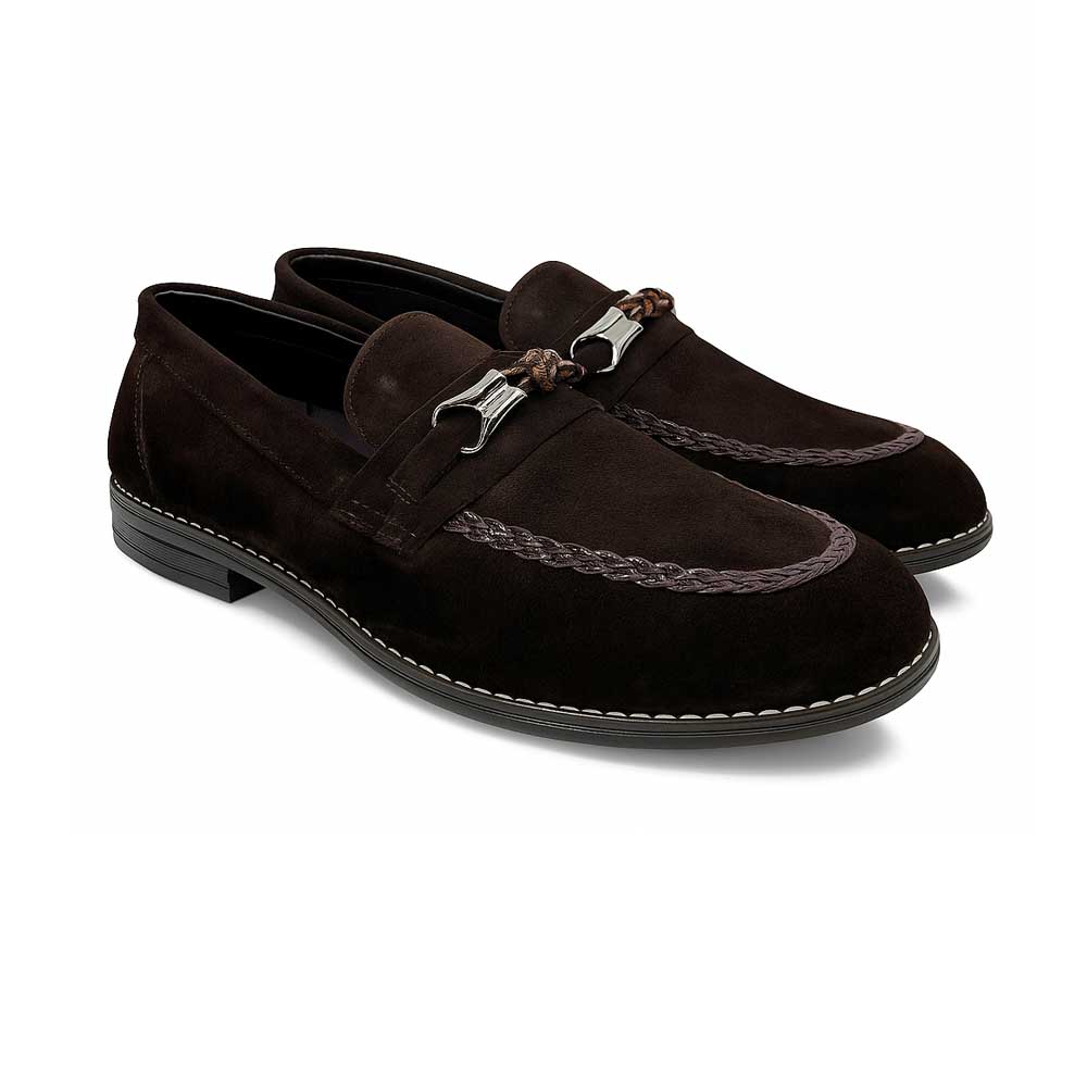 Chamois stylish loafers for men - Brown