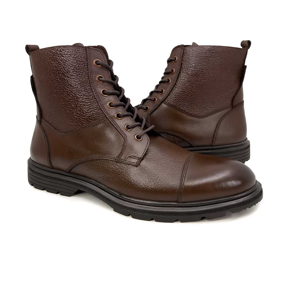 Men's leather half boot - Brown2