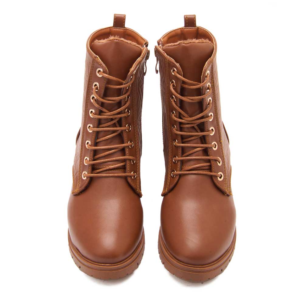 Women printed leather boot - Havana2