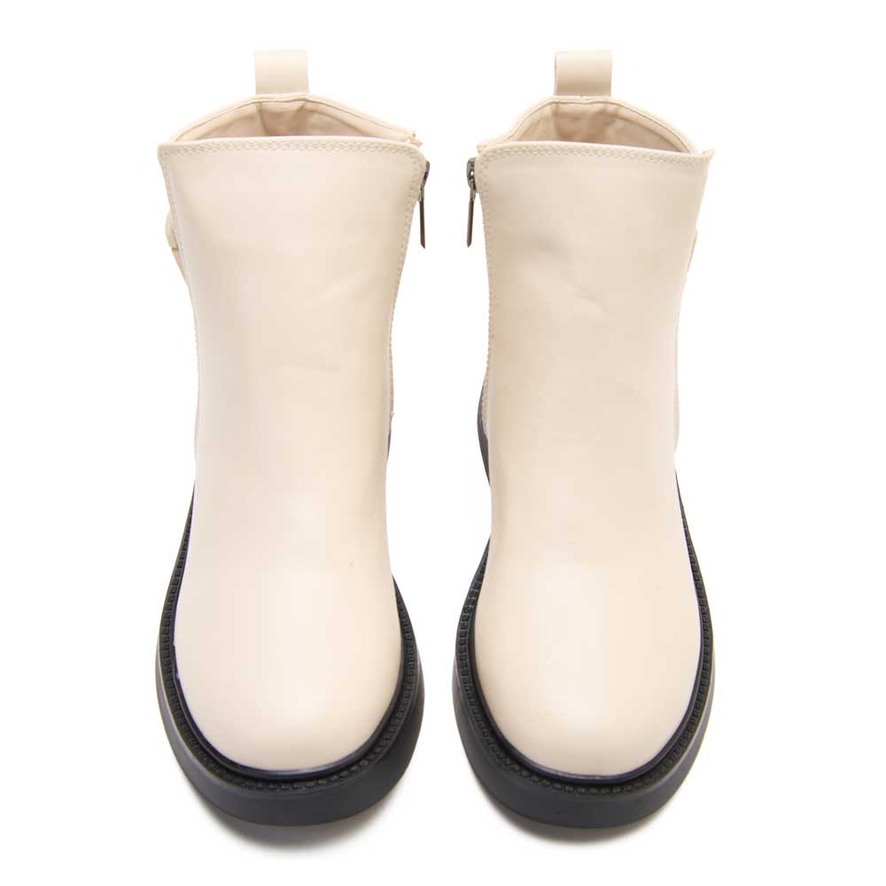 Women leather boot - Beige2