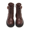 Women leather lace-up boot - Brown2
