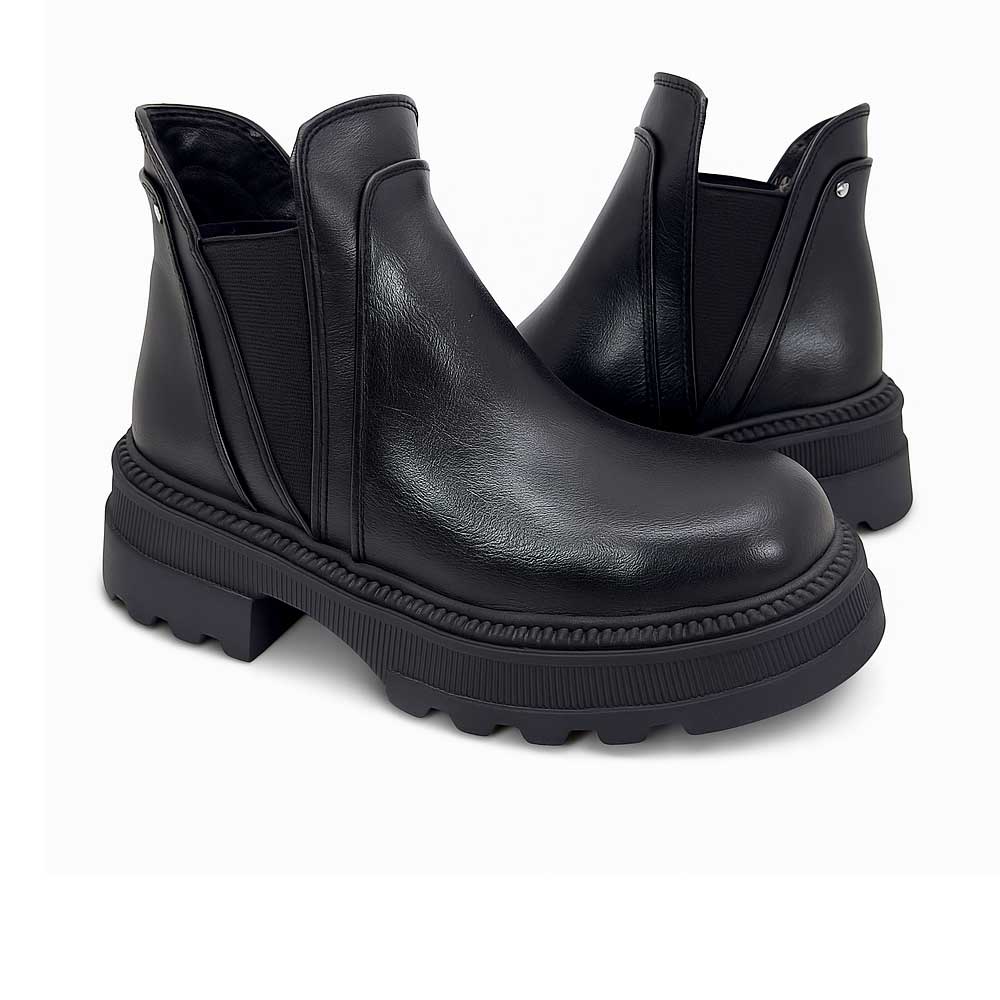 Women's leather chelsea boot - Black2