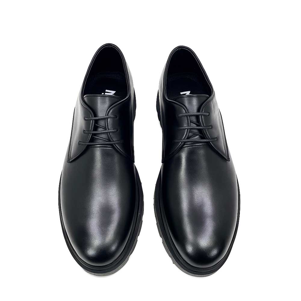 Men leather trendy shoes - Black2