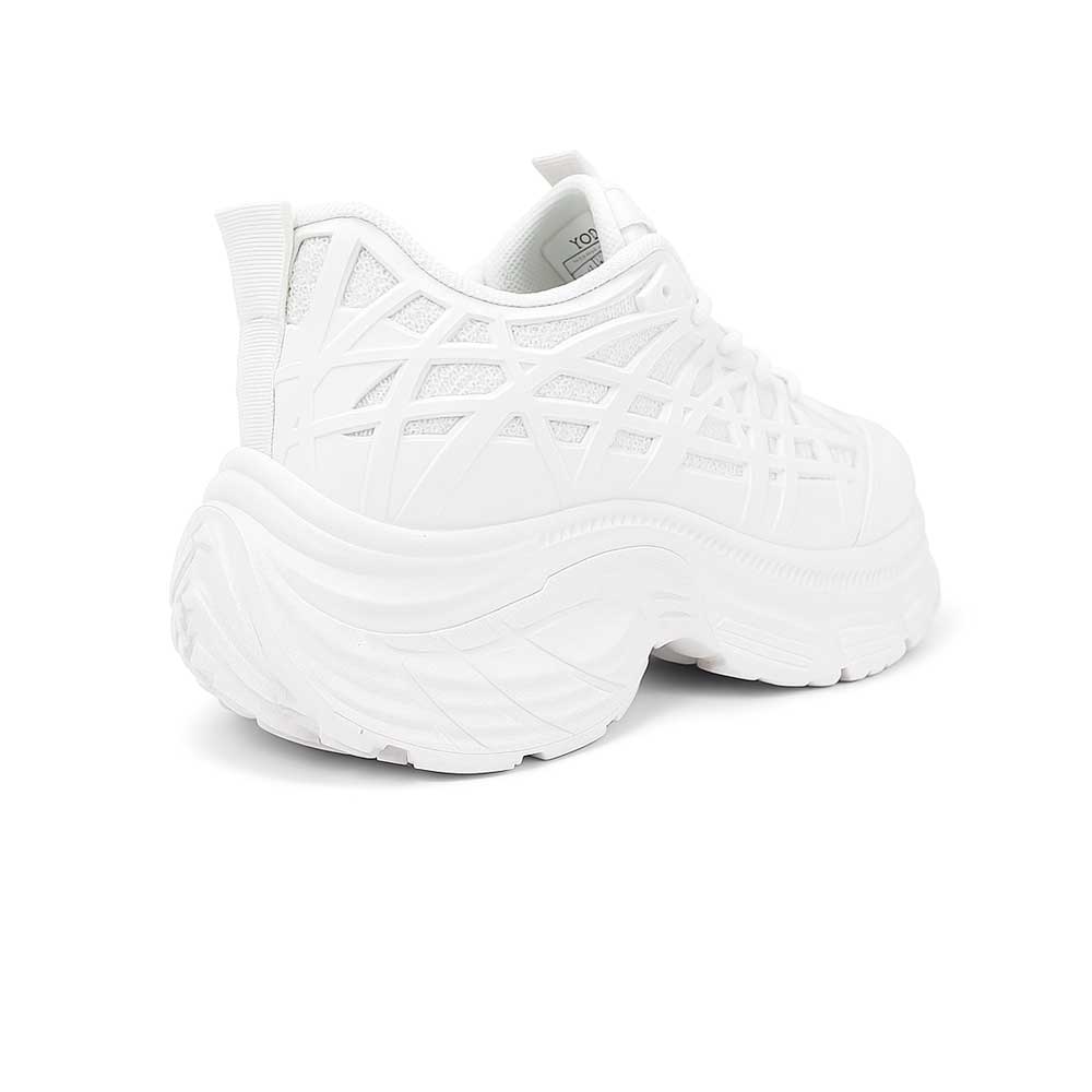 Women's Leather Sneakers - White1
