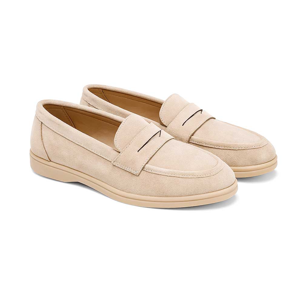 Women's Fashion Loafers - Beige