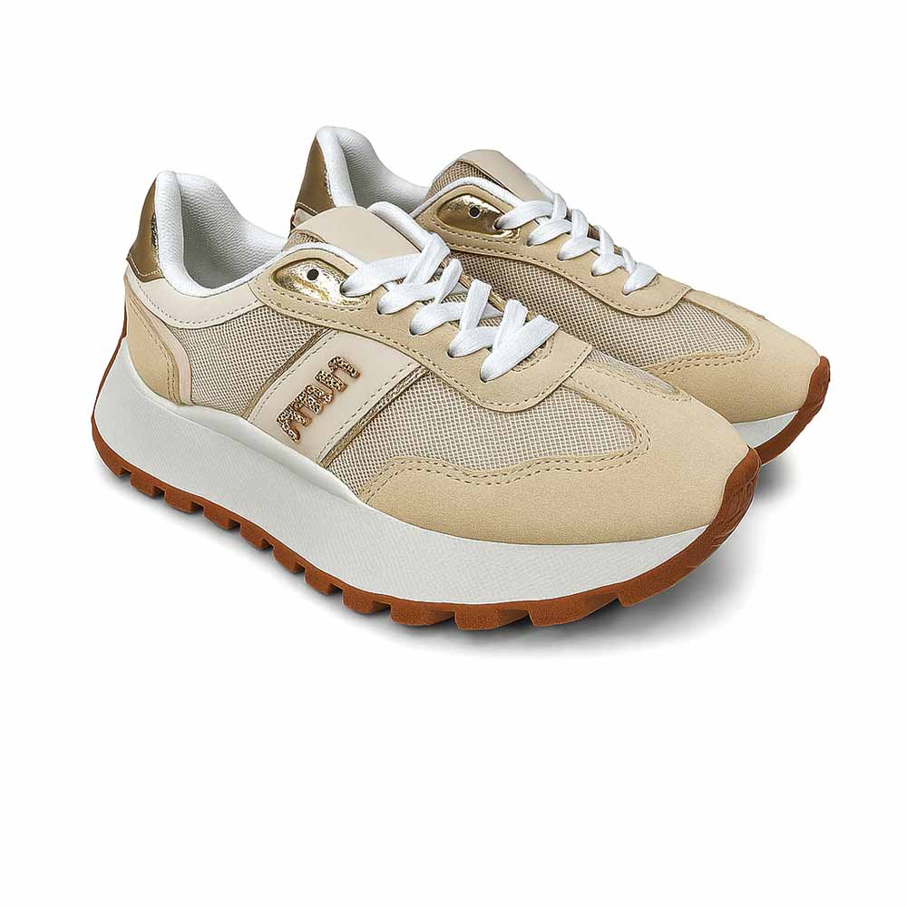 Women's Fashion Sneakers - Beige