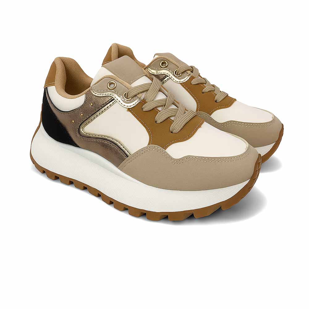 Women's Stylish Sneakers - Khaki