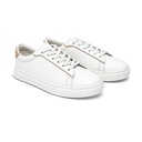 Men's Sneakers With Beige Collar - White