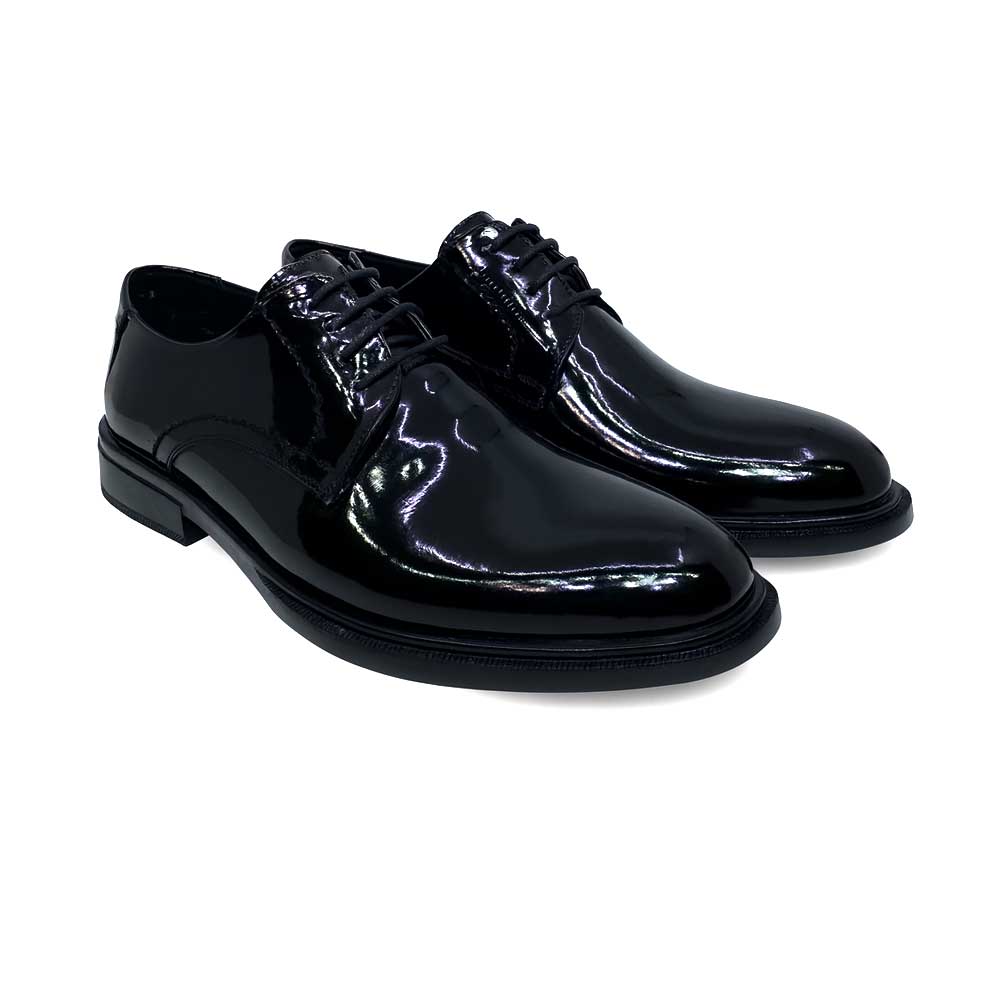 Men's Shiny Classic Shoes - Black