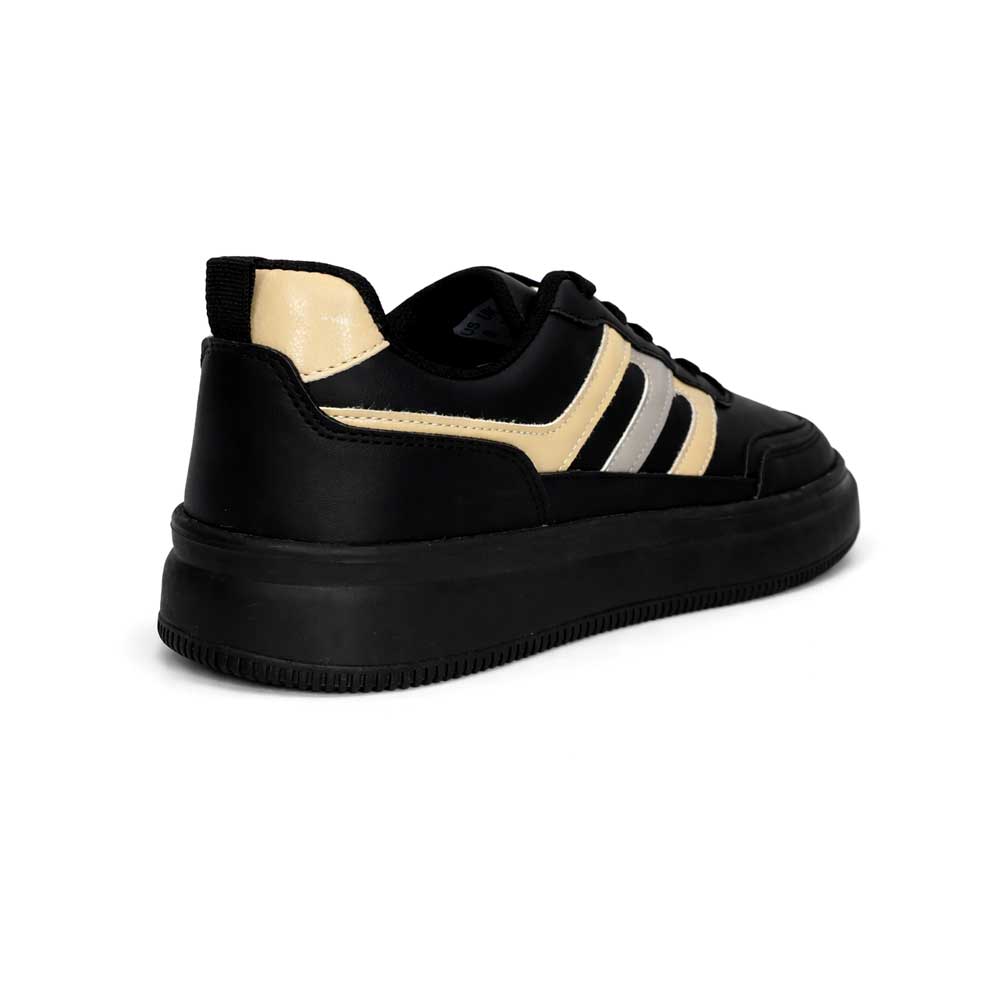 Men's High-Sole Sneakers - Black1