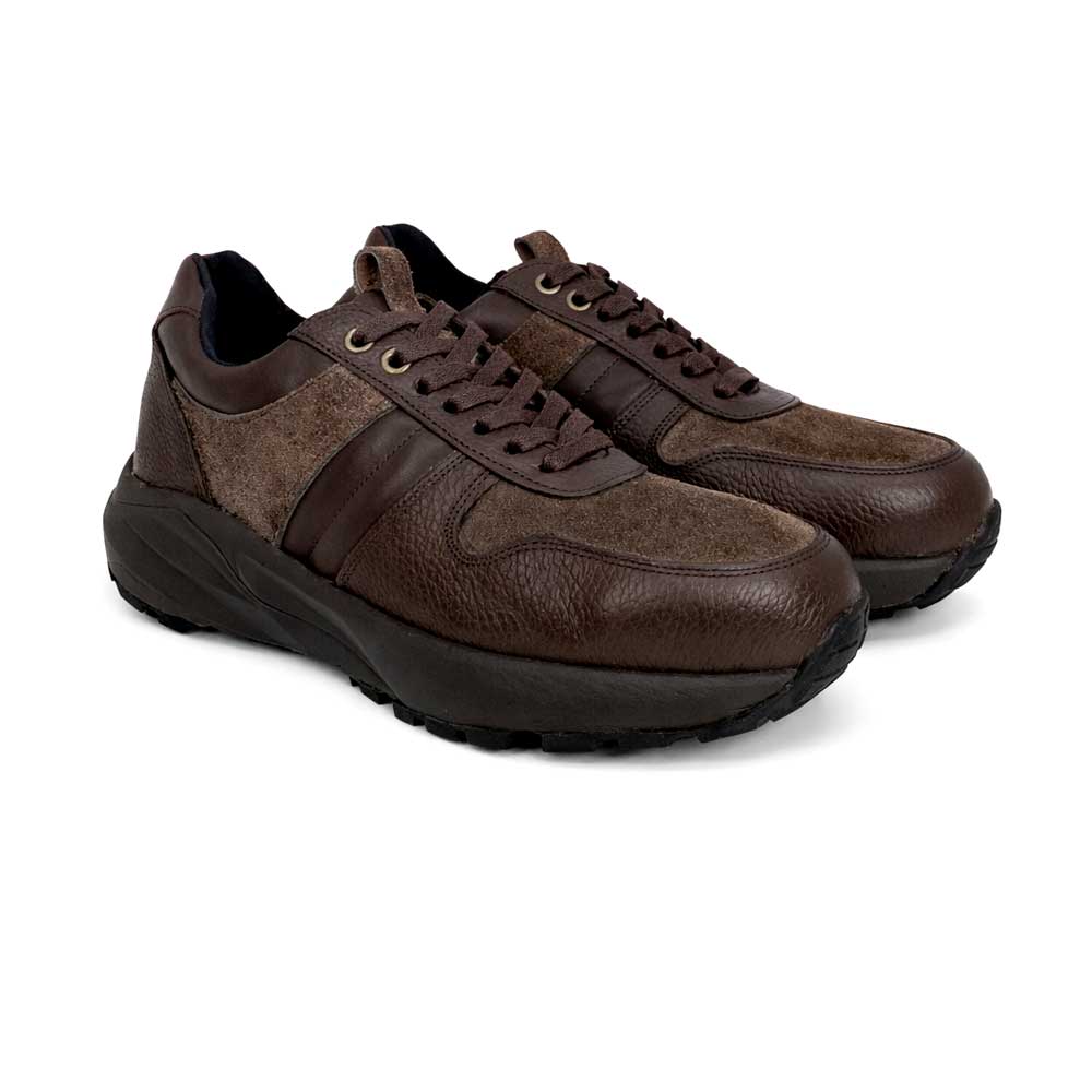 Men's Genuine Leather Casual Shoes - Brown