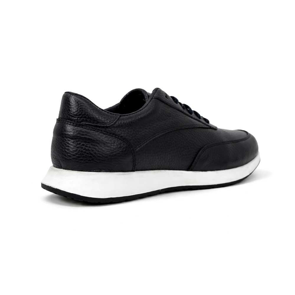 Men's Genuine Leather Sneakers - Black1