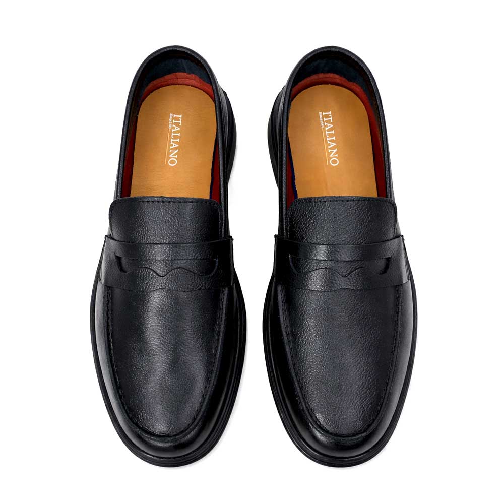 Men's Penny Leather Loafer - Black2