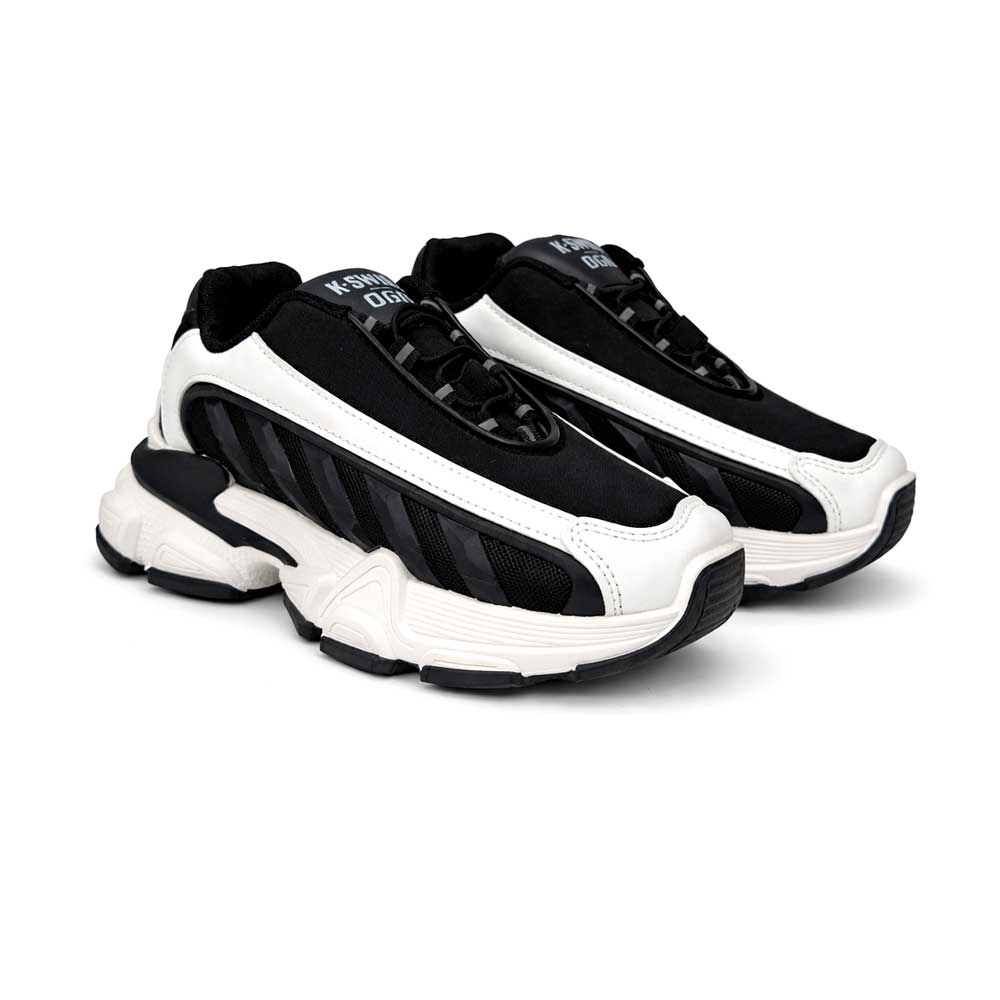 Women's Stylish Chunky Sole Sneakers - Black