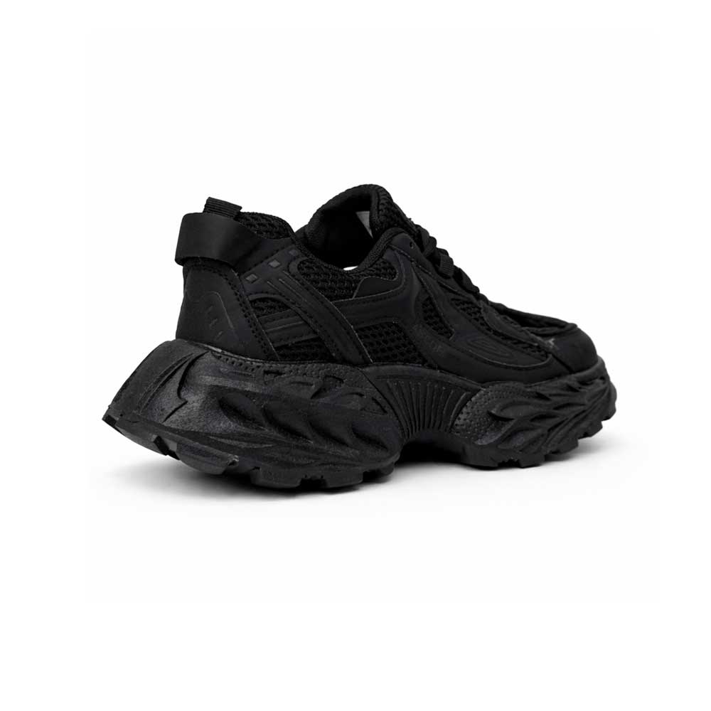 Women's Fashion Chunky Sole Sneakers - Black1