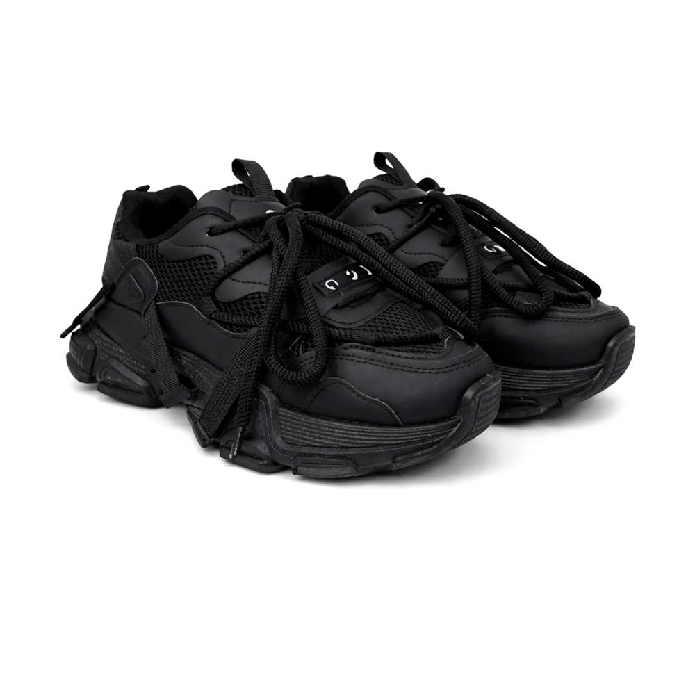 Women's Chunky Sole Sneakers - Black