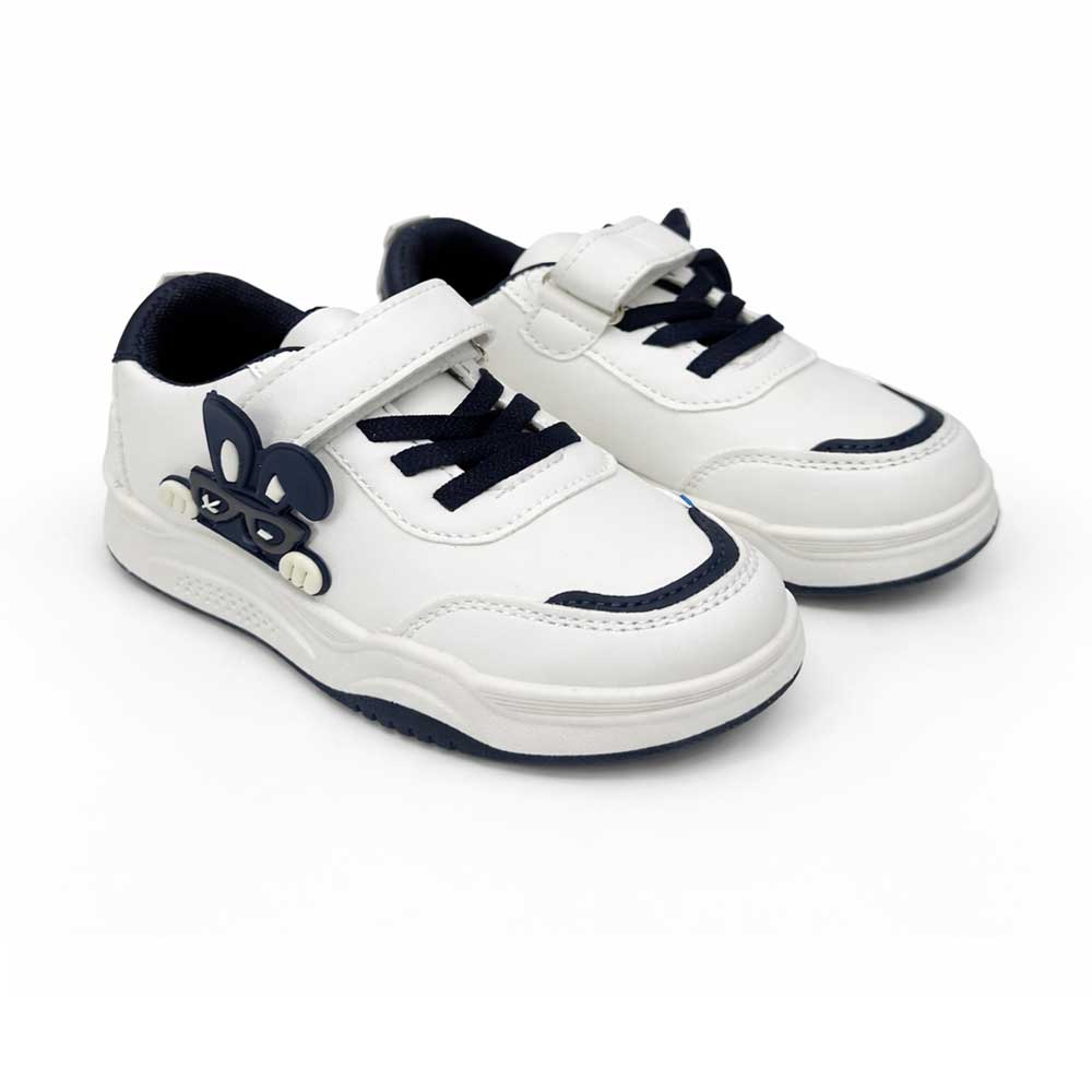 Unisex Kid's Rabbit Sneakers - White*Navy