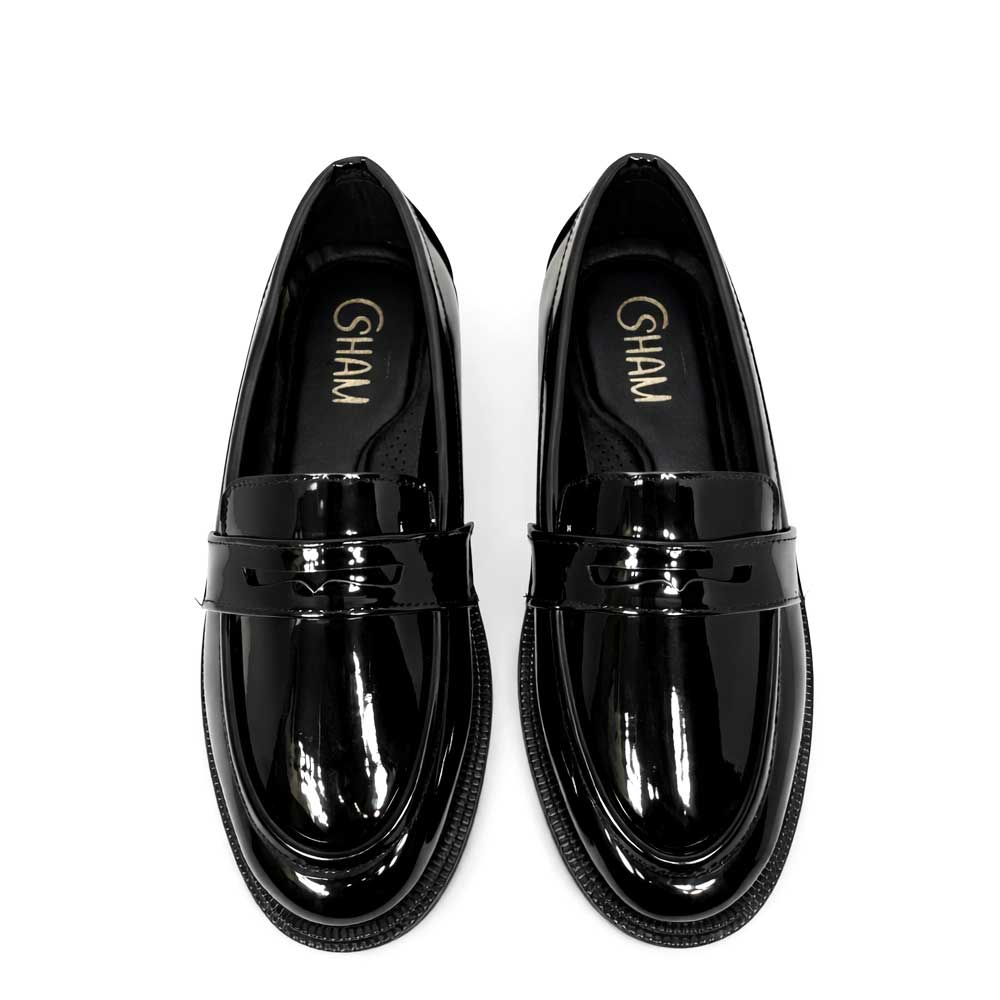 Women's Gloosy Moccasin - Black1