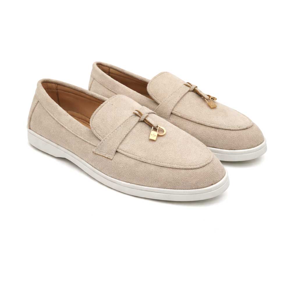 Women's Suede Loafer - Beige