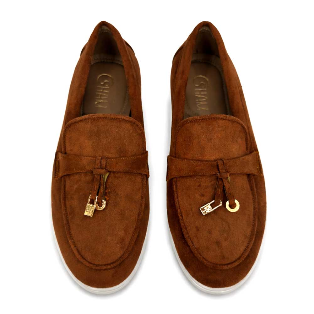 Women's Suede Loafer - Havana2