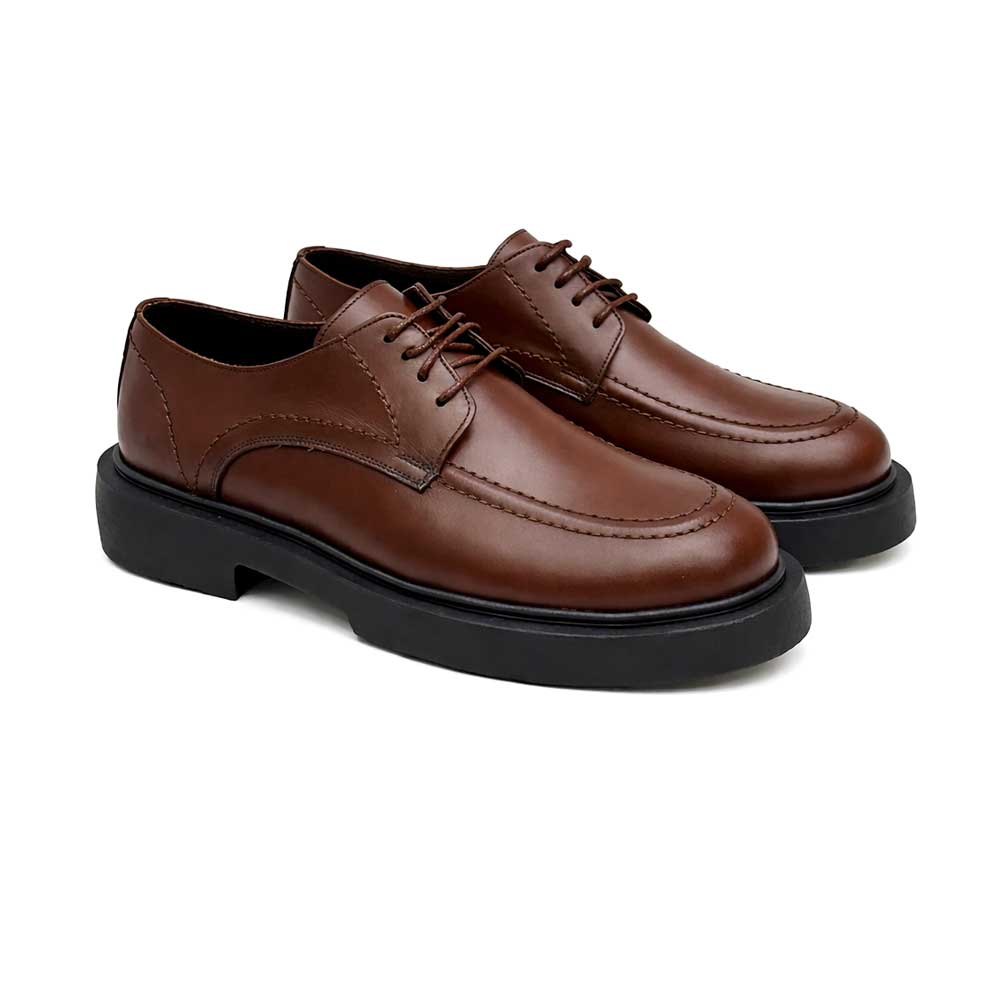 Men's Casual Platform Shoes - Brown