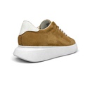 Men's Genuine Chamois Leather Sneakers - Beige1