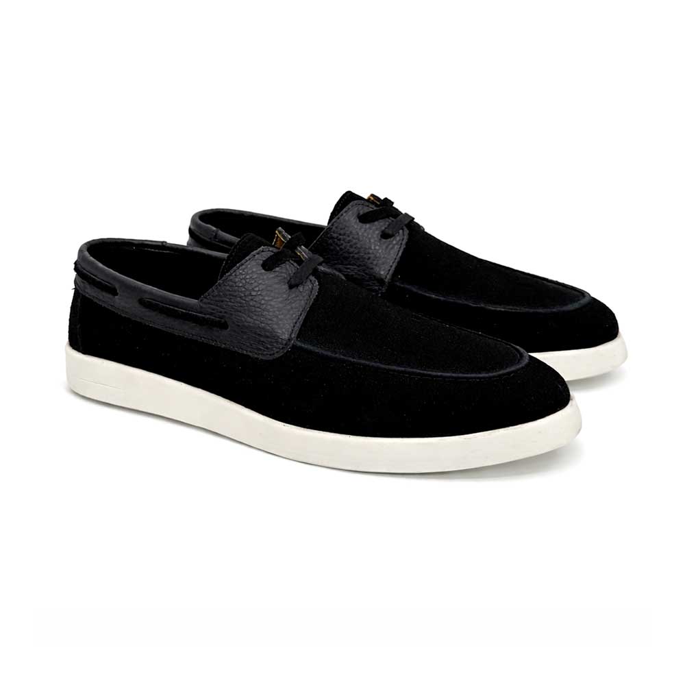 Men's Mixed Color Moccasin - Black