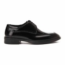 Men glossy derby shoes - Black