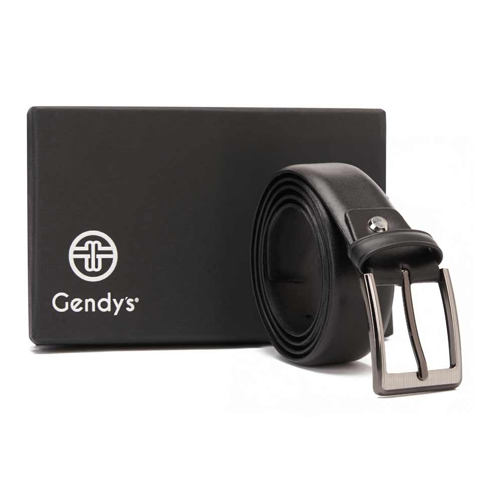 Men's classic leather belt - Black