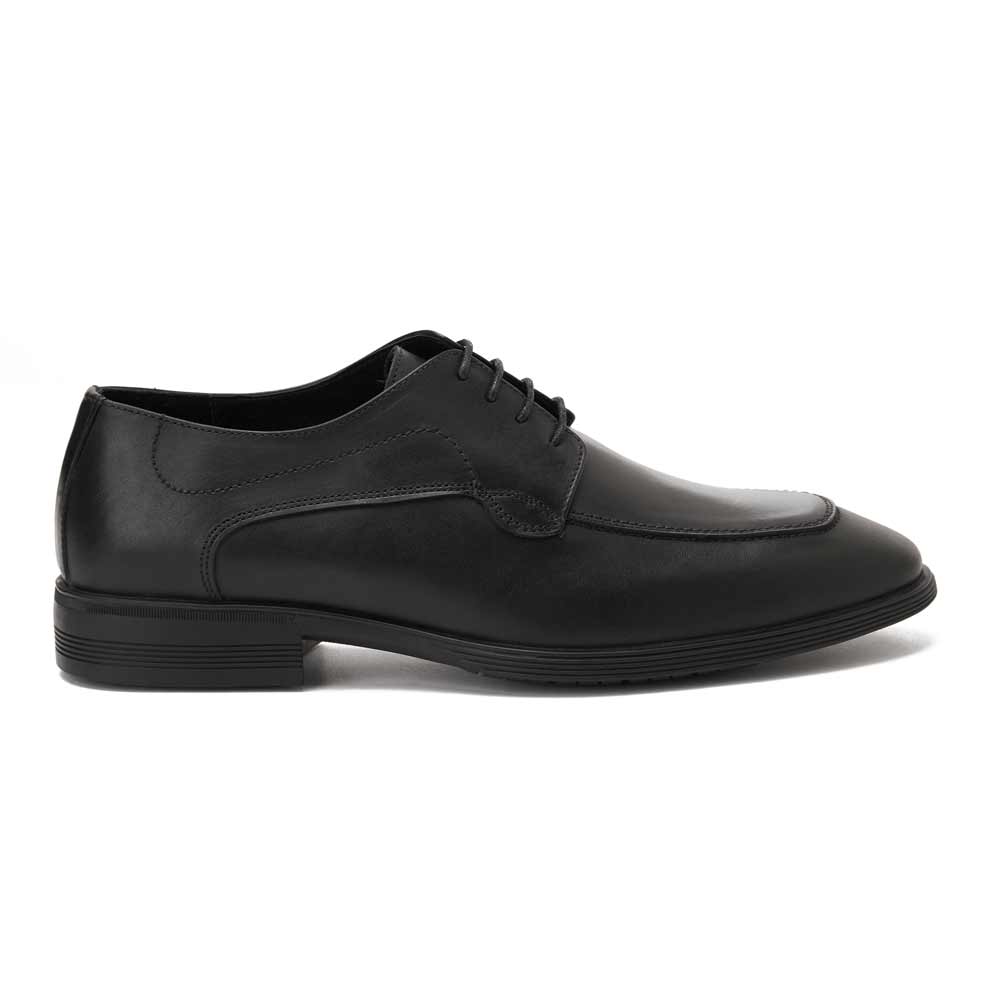 Men leather classic shoes - Black