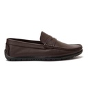 Men summer leather moccasin - Brown