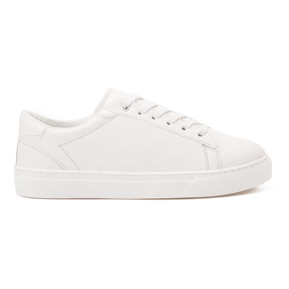 Men's lace-up basic sneakers - White