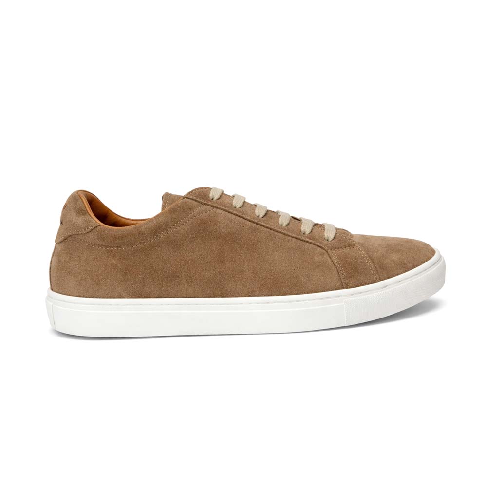 Men's Genuine Suede Sneakers - Beige