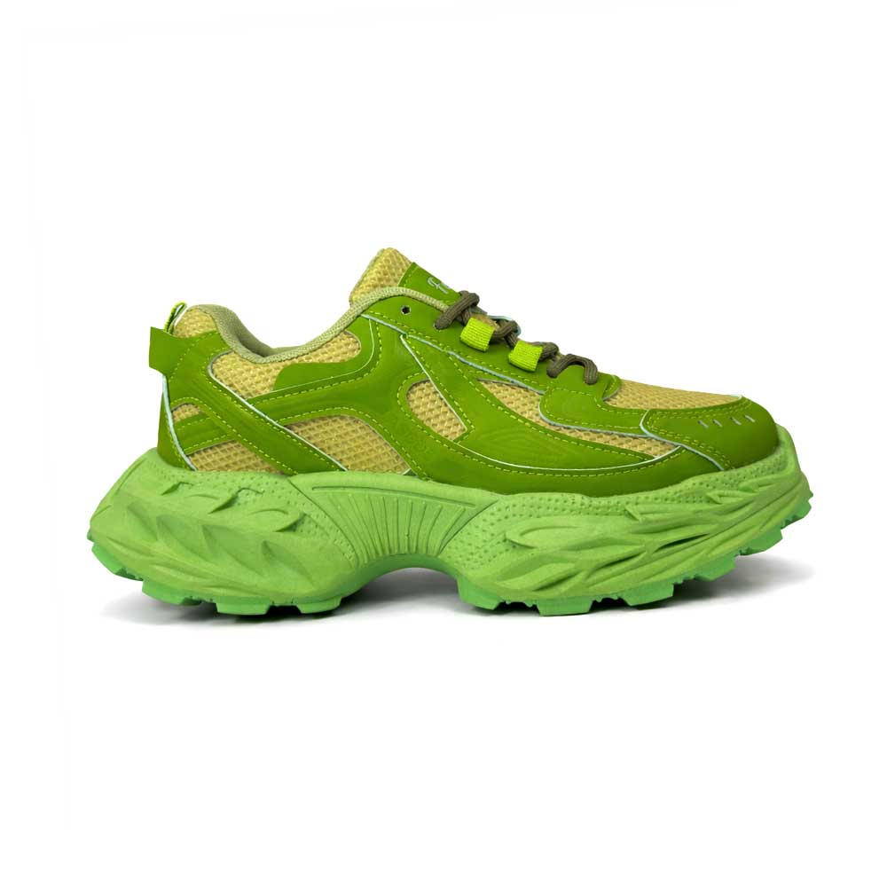 Women's Fashion Chunky Sole Sneakers - Green
