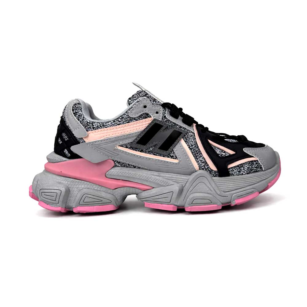 Women's Fashionable Chunky Sole Sneakers - Pink